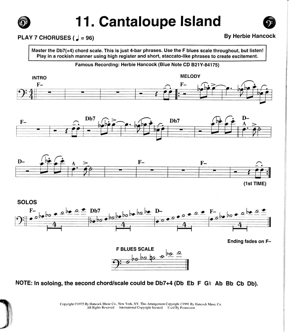 Cantaloupe Island lead sheet